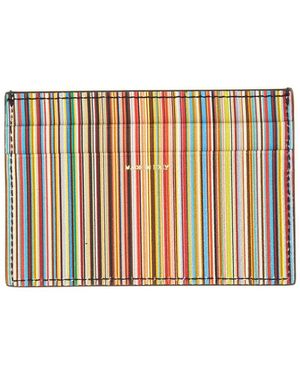 Paul Smith Signature Stripe" Card Holder - Metallic