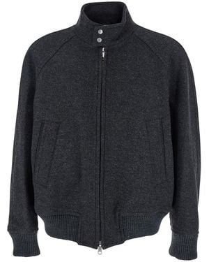 AFTER PRAY 'Regards' Jacket With Front Zip Closure - Blue