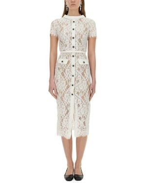 Self-Portrait Lace Midi Dress - White