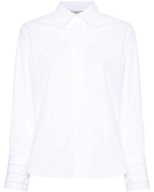 Peserico Bead-Embellished Poplin Shirt - White