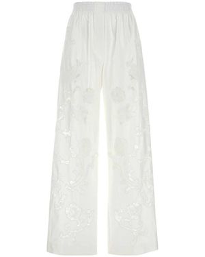 Magda Butrym Poplin Wide-Leg Pant - White