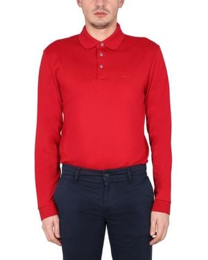 BOSS Polo With Logo Embroidery - Red