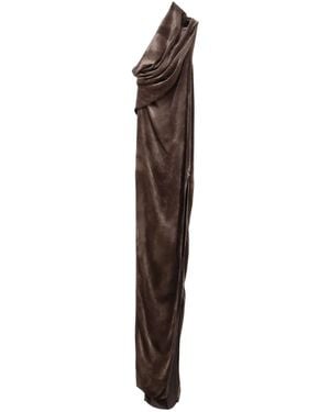 Rick Owens One-shoulder Draped Dress - Brown