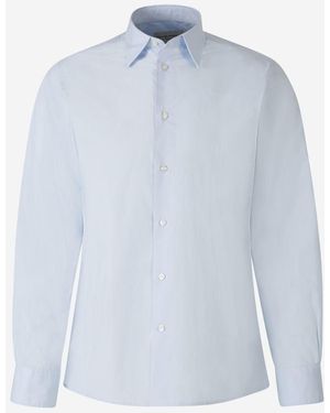 Officine Generale Plain Cotton Shirt - Blue