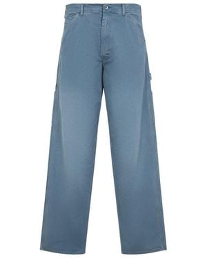 Maison Margiela Relaxed Fit Wide Leg Jeans With Cargo Pockets - Blue