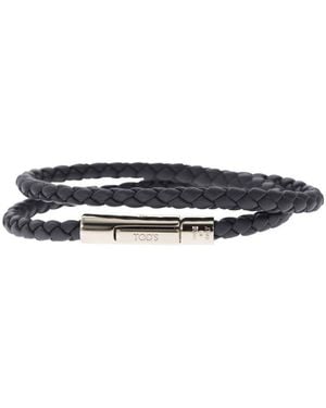 Tod's Mycolors 2-turn Leather Bracelet - Black