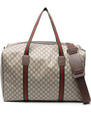 Gucci Borsone Grande "Gg Supreme" - Brown