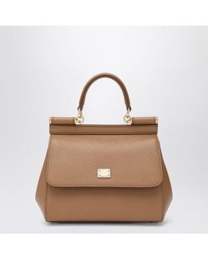 ハンドバッグ Dolce&Gabbana Large Caramel Sicily Hand Bag Dolce & Gabbana Large Caramel Sicily Hand Bag in Brown | Lyst