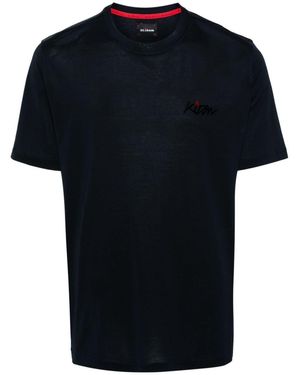 Kiton Logo Cotton T-Shirt - Black