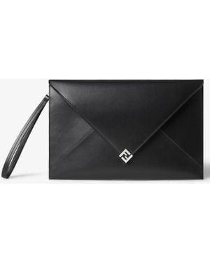 Fendi Squared Ff Pouch - Black