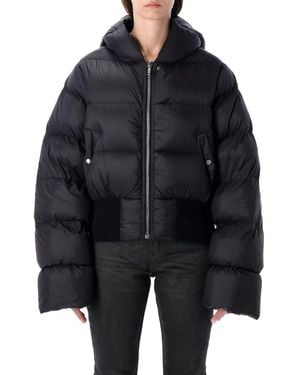 Rick Owens Hooded Down Jacket - Black