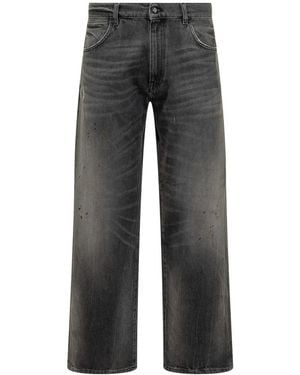 AMISH James Wide Leg Jeans - Gray