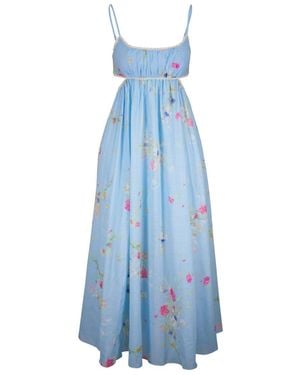 Zimmermann Lucky Printed Cotton Maxi Dress - Blue