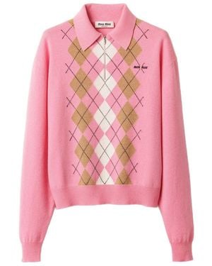 Miu Miu Polo Clothing - Pink