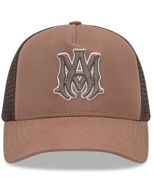 Amiri Cap With Embroidered Logo - Brown