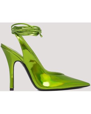 The Attico Lime Venus Pumps - Green