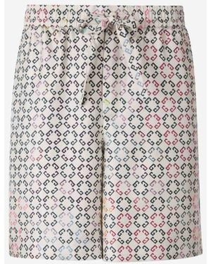 Givenchy Silk Logo Bermuda Shorts - White