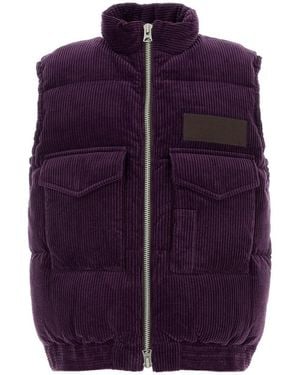 Sacai Corduroy Down Jacket - Purple