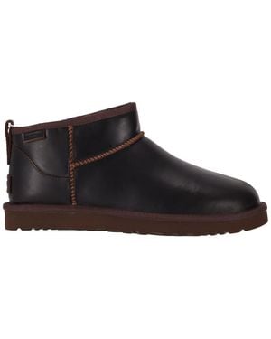 UGG M Classic Ultra Mini Lthr Regen - Black