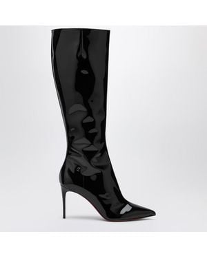 Christian Louboutin High Patent Leather Boot For - Black