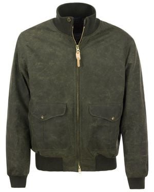 Manifattura Ceccarelli Water-repellent Cotton Bomber Jacket - Green