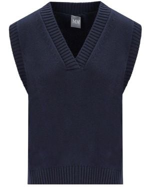 Max Mara Scafati Knitted Vest - Blue