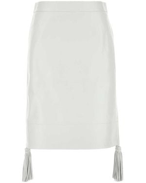 スカート Bottega Veneta Printed Silk Skirt BOTTEGA VENETA Cotton and silk-blend twill midi skirt | NET