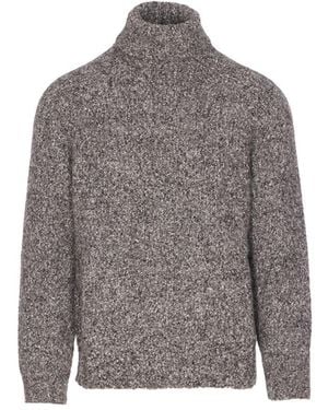 Brunello Cucinelli High Neck Sweater - Gray