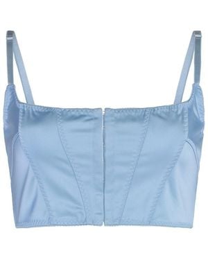 Anna October Top Cropped - Blue