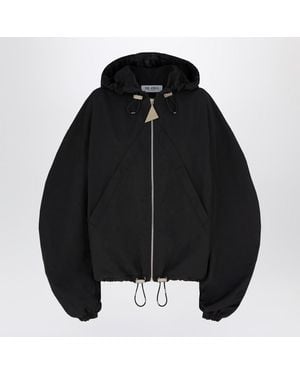 The Attico Hooded Bomber Jacket - Black