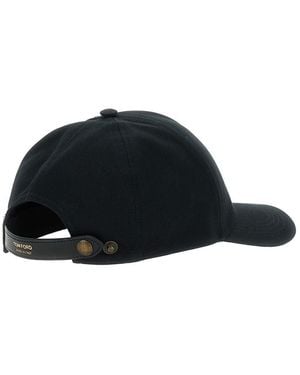 Tom Ford Baseball Cap With Logo Embroidery On The Front And Logo Lettering On The Rear - Black