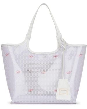 Roger Vivier Geometric-Printed Tote Bag - White