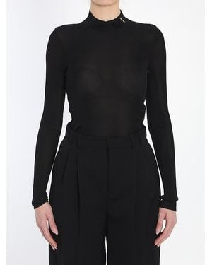 Saint Laurent Ribbed Jumper - Black