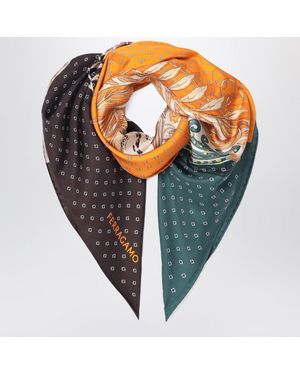 Ferragamo Scarf Madras Print - Pink