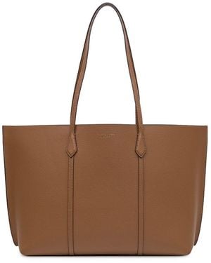 Tory Burch Ory Burch Grained Leather Tote Bag - Brown