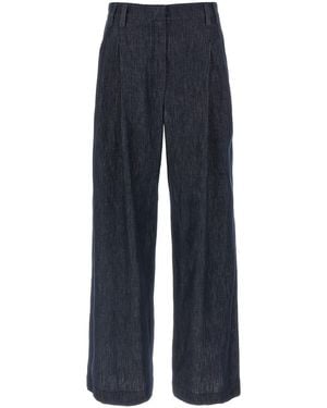Brunello Cucinelli Wide Leg Jeans - Blue
