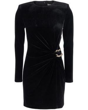 Self-Portrait Velvet Embellished Mini Dress - Black
