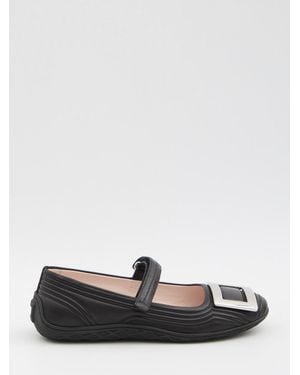 フラットシューズ ROGER VIVIER Woman Ballet flats Black RVW7433907091T B999 Belle Vivier Ballerinas in leather Black Woman