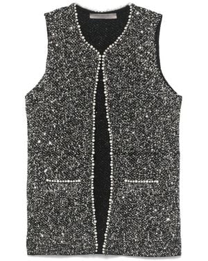 D.exterior Black Vest With Detailing - Gray