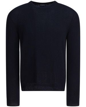 Prada Cashmere Crewneck Knitwear - Blue