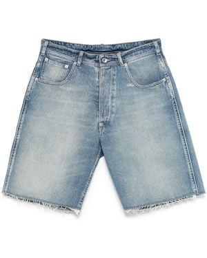Maison Margiela Denim Buckle Bermuda Shorts - Blue