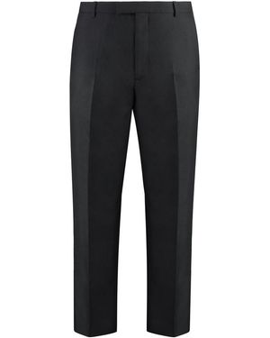Gucci Wool Blend Twill Bush-Trousers - Black