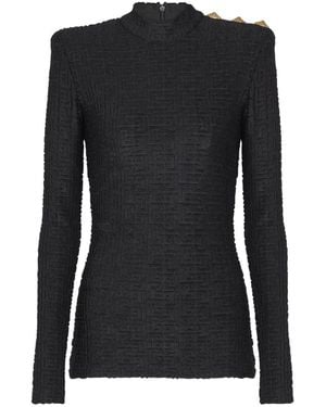 Balmain Classic Ls Top - Black