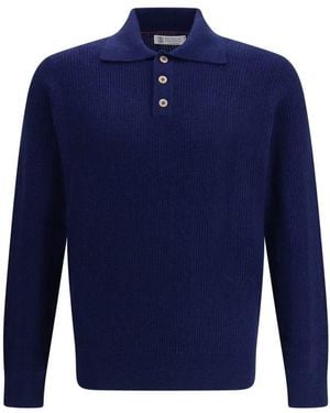 Brunello Cucinelli Polo Shirts - Blue