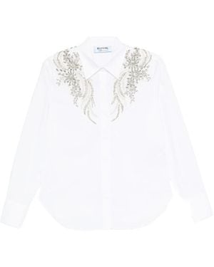 Blumarine Shirt With Rhinestones - White