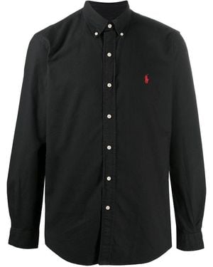 Polo Ralph Lauren Classic Fit Long Sleeve Cotton Oxford Button Down Shirt - Black