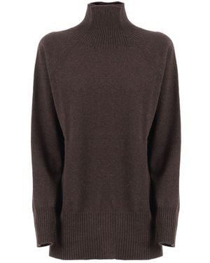 Kangra Cashmere High Neck - Brown