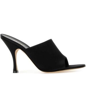Gucci Satin Mules - Black