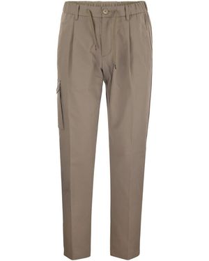 Herno Pure Cotton Resort Cargo Pants - Gray