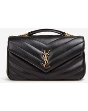 Saint Laurent Loulou Medium Matelassé Bag - White